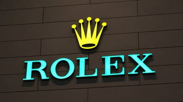 A logo of Swiss watchmaker Rolex is pictured at the Watches and Wonders exhibition in Geneva, Switzerland March 30, 2022. (Reuters)