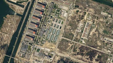 An overview of the Zaporizhzhia Nuclear Power Plant, in Zaporizhzhia, Ukraine August 13, 2022. Planet Labs PBC/Handout via REUTERS THIS IMAGE HAS BEEN SUPPLIED BY A THIRD PARTY. MANDATORY CREDIT. NO RESALES. NO ARCHIVES