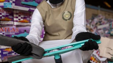 Saudi Arabia thwarted an attempt to smuggle over 2 million amphetamine tablets into the Kingdom through the Jeddah Islamic Port, August 17, 2022. (SPA)