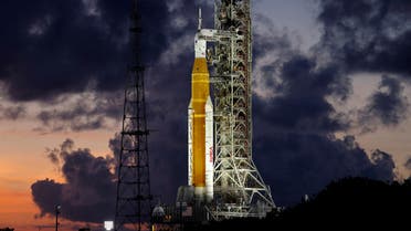 NASA’s next-generation moon rocket, the Space Launch System (SLS) Artemis 1, is shown at the Kennedy Space Center in Cape Canaveral, Florida, U.S. June 27, 2022. 