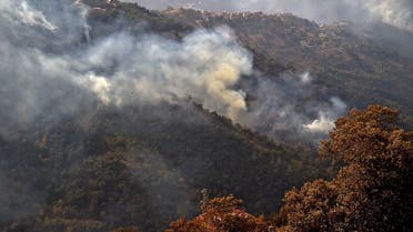 Smoke billows during a forest fire engulfing woodland in the Ait Daoud area of northern Algeria, on August 13, 2021. (File photo: AFP)