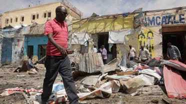 Residents look at the scene of an al Qaeda-linked al Shabaab group militant attack, in Mogadishu, Somalia August 21, 2022. (Reuters)