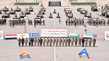 The Hercules-2 joint military training began in Egypt with the participation of special units from Saudi Arabia, the UAE, Greece and Cyprus, August 21, 2022. (Egyptian defense ministry) 