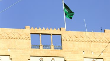 A Saudi flag flutters atop the Saudi Arabia's embassy in Beirut, Lebanon October 30, 2021. (File photo: Reuters)