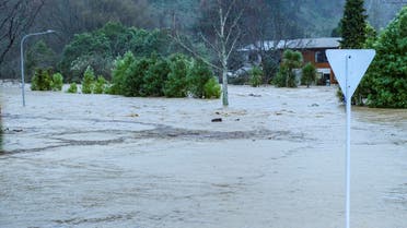 A view of flooding in Nelson, South Island, New Zealand, August 17, 2022. (Reuters)