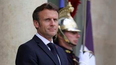 French President Emmanuel Macron at the Elysee Palace in Paris, France, July 22, 2022. (Reuters)
