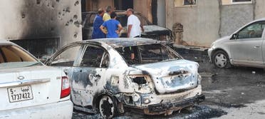 آثار الاشتباكات العنيفة بمنطقة باب بن غشير في طرابلس