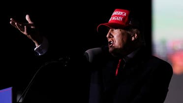 Former US President Donald Trump holds a rally in Commerce, Georgia, U.S. March 26, 2022. REUTERS/Alyssa Pointer