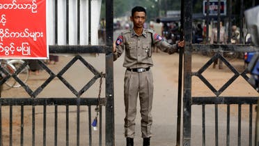 A member of staff stands guard at Insein prison in Yangon, Myanmar, January 3, 2019. (File photo: Reuters)