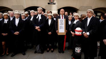Criminal barristers strike outside the 'Old Bailey' in London, Britain, June 27, 2022. (File photo: Reuters)