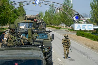 A Russian military convoy is seen on the road toward the Zaporizhzhia Nuclear Power Station, in Enerhodar, Zaporizhzhia region, in territory under Russian military control, southeastern Ukraine, on May 1, 2022. Inspectors from the International Atomic Energy Agency visited the sprawling plant in southern Ukraine on Thursday, Sept. 1, 2022 The IAEA’s Director General Rafael Mariano Grossi highlighted the risks they had to deploy a team in the area amidst the war. (AP Photo, File)