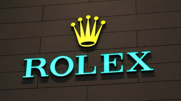 A logo of Swiss watchmaker Rolex is pictured at the Watches and Wonders exhibition in Geneva, Switzerland, on March 30, 2022. (Reuters)