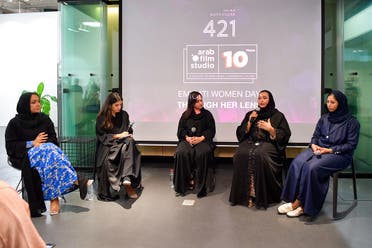 The panel discussion on women's cinema at Warehouse421, Abu Dhabi, UAE. (Supplied)