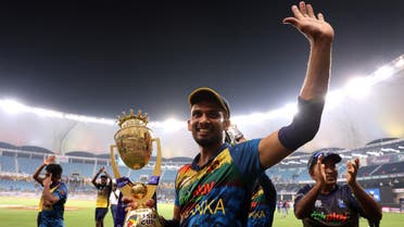 Sri Lanka players celebrate after winning the Asia Cup final against Pakistan at the Dubai International Stadium, Dubai, UAE, on  September 11, 2022. (Reuters)
