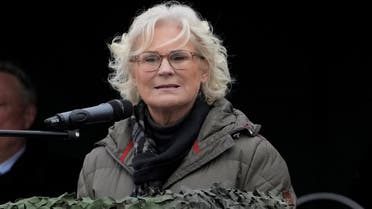 German Defence Minister Christine Lambrech speaks as she visits German troops in Rukla military base, Lithuania. (File photo: Reuters)