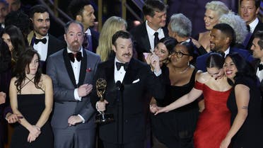 Jason Sudeikis accepts the award for Outstanding Comedy Series for Ted Lasso at the 74th Primetime Emmy Awards held at the Microsoft Theater in Los Angeles, U.S., September 12, 2022. (Reuters)