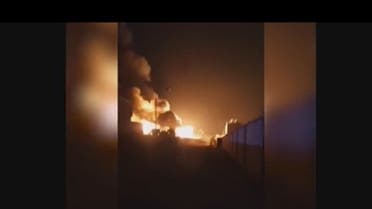 A fuel tank exploded in a massive blast in the southern Libyan city of Sebha, September 13, 2022. (Twitter)
