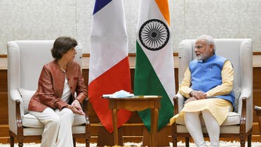 India’s Prime Minister Narendra Modi meets with French Foreign Minister Catherine Colonna in New Delhi, India, on September 14, 2022. (Reuters)