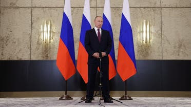 Russian President Vladimir Putin attends a news conference following the Shanghai Cooperation Organization (SCO) summit in Uzbekistan Sept. 16, 2022. (Reuters)