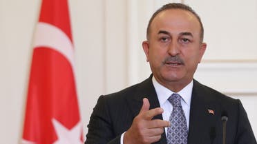 Turkish Foreign Minister Mevlut Cavusoglu speaks during a joint news conference with his Greek counterpart Nikos Dendias at the Ministry of Foreign Affairs in Athens, Greece, May 31, 2021. (File photo: Reuters)