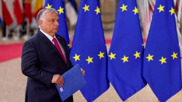 Hungary's Prime Minister Viktor Orban arrives for the European Union leaders summit, as EU's leaders attempt to agree on Russian oil sanctions in response to Russia's invasion of Ukraine, in Brussels, Belgium May 30, 2022. REUTERS/Johanna Geron