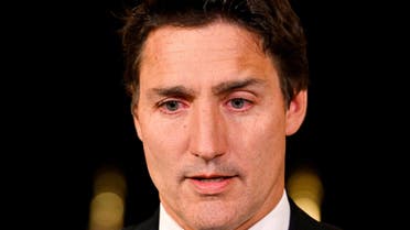 Canada’s Prime Minister Justin Trudeau gives a statement regarding the death of Britain's Queen Elizabeth, after a cabinet retreat in Vancouver, British Columbia, Canada September 8, 2022. (AFP)