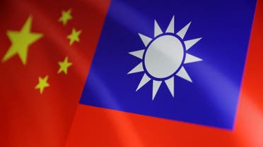 Chinese and Taiwanese flags are seen in this illustration, August 6, 2022. REUTERS/Dado Ruvic/Illustration