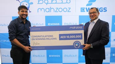 Bharat, a 31-year-old Nepalese expat, who has been working as a car washman at a private Dubai-based company scooped the top prize after matching five out of the five winning numbers - 16, 27, 31, 37, 42 - in the Mahooz draw. (Supplied)