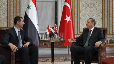  الرئيس التركي رجب طيب أردوغان والرئيس السوري بشار الأسد (أرشيفية- فرانس برس)