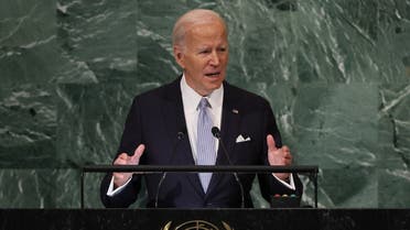US President Joe Biden addresses the 77th Session of the UNGA, September 21, 2022. (Reuters)
