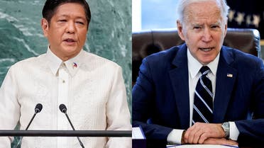 File photos of Philippine leader Ferdinand Marcos Jr (L) and US President Joe Biden (R). (Reuters)