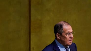 Russia's Foreign Minister Sergei Lavrov attends the 77th Session of the United Nations General Assembly at UN Headquarters in New York City, US, September 24, 2022. (Reuters)