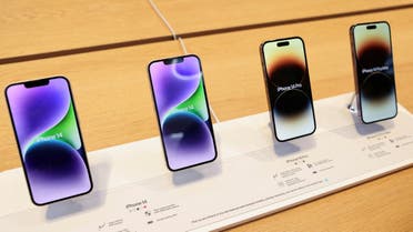 The iPhone 14, iPhone 14 Pro and iPhone 14 Pro Max are displayed at the Apple Fifth Avenue store, in Manhattan, New York City US September 16, 2022. (Reuters)
