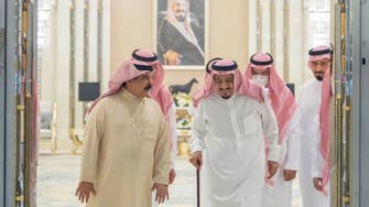 سعودی فرمانروا شاہ سلمان اور ولی عہد سے جدہ میں بحرین کےشاہ حمد کی ملاقات