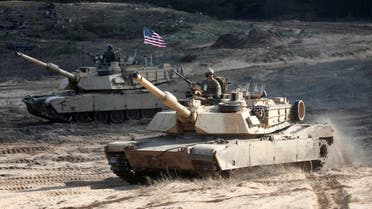 U.S. Army M1A1 Abrams tanks attend NATO enhanced Forward Presence battle group military exercise Crystal Arrow 2021 in Adazi, Latvia March 26, 2021. (File photo: Reuters)