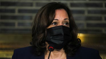 U.S. Vice President Kamala Harris attends a meeting with women who are leaders and role models from multiple industries, in Seoul, South Korea, September 29, 2022. (Reuters)