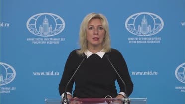 Russian Foreign Ministry spokeswoman Maria Zakharova during a briefing in Moscow, Russia, September 29, 2022. (Reuters)