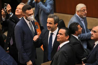 النائب ميشال معوض في البرلمان اللبناني (فرانس برس)