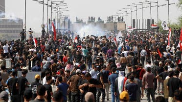 من تظاهرات تشرين في بغداد (1 أكتوبر 2022- فرانس برس)