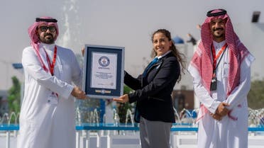 Saudi Arabia’s General Entertainment Authority set a new Guinness World Record for hosting the largest shopping festival, Outlet 2022. (Twitter)