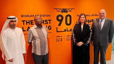 Manal Ataya, Director General of SMA, opened the exhibition at Al Mahatta Museum in the presence of Dr Webber Ndoro, Director General of ICCROM, and Dr Zaki Aslan, Director ICCROM-Sharjah. (Supplied)
