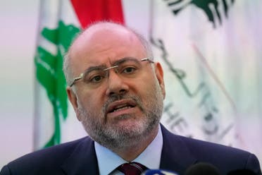 Lebanon's Health Minister Firas Abiad speaks during a press conference on the first case of cholera, in Beirut, Lebanon, Oct. 7, 2022. (AP)