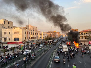 من الاحتجاجات في طهران تنديدا بموت مهسا أميني (أرشيفية- فرانس برس)