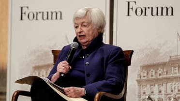 US Treasury Secretary Janet Yellen participates in a discussion at the annual Freedman's Bank Forum at the Treasury Department in Washington, US, on October 4, 2022. (Reuters)