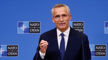 NATO Secretary General Jens Stoltenberg gives a news conference ahead of a NATO Defence Ministers meeting in Brussels, Belgium October 11, 2022. REUTERS/Yves Herman