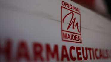Logo of the Maiden Pharmaceuticals Ltd. company is seen on a board outside their office in New Delhi, India, October 6, 2022. (File photo: Reuters)