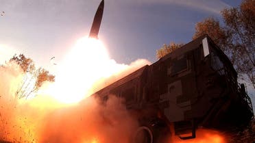 A missile launch is seen at an undisclosed location in North Korea, in this undated photo released on October 10, 2022 by North Korea's Korean Central News Agency (KCNA). (File photo: Reuters)