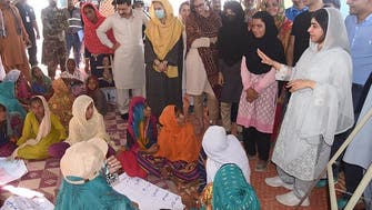 Malala visits ‘very brave’ women at flood camp in rural Pakistan