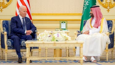Saudi Crown Prince Mohammed bin Salman and US President Joe Biden in Jeddah, Saudi Arabia, July 15, 2022. (Reuters)