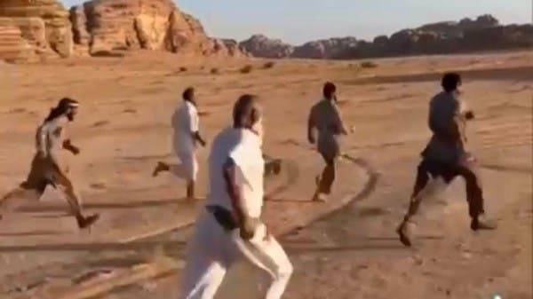 Funny video .. a foot race between the elderly in Tabuk